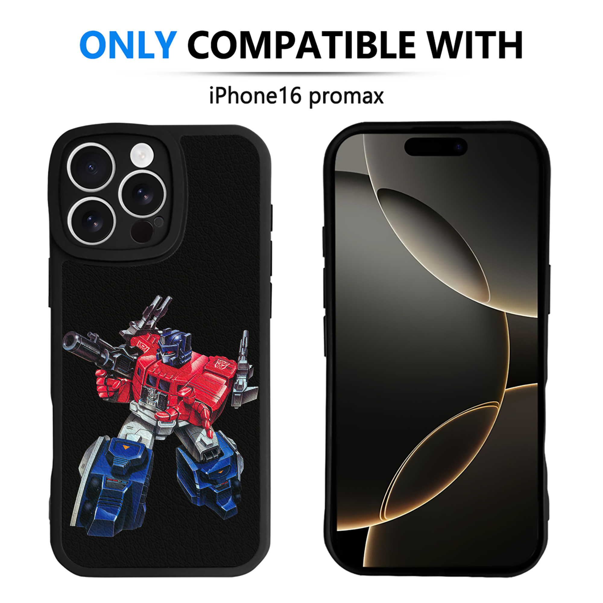 （画像用） Transformers トランスフォーマー 【iPhone 16シリーズ対応】シリコンスマホケース（レザー調） 材質：シリコン